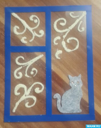 Узоры на окне рисование