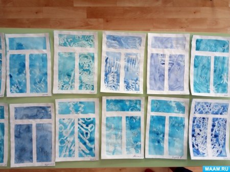 Морозные узоры рисование в средней группе