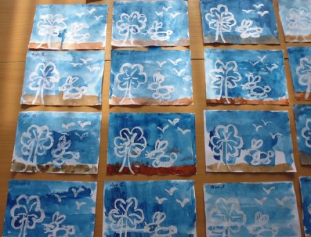 Рисование зимние узоры в средней группе