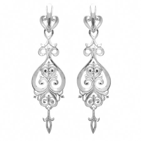 Серебряные серьги казахские