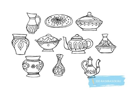 Стилизация посуды