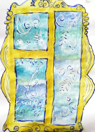 Узоры на окне рисование в подготовительной группе