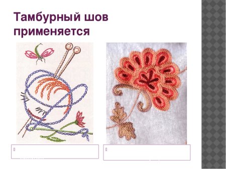 Вышивка тамбурным швом