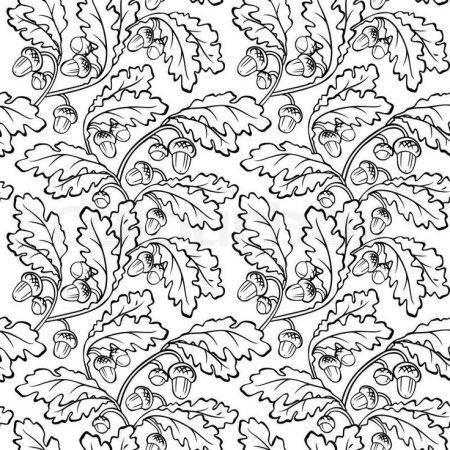 Дубовые листья орнамент