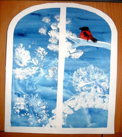 Рисование в детском саду зима