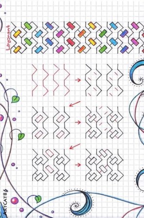 Узоры по клеточкам в тетради