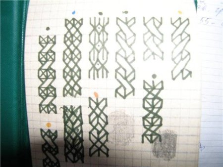 Косичка на полях тетради