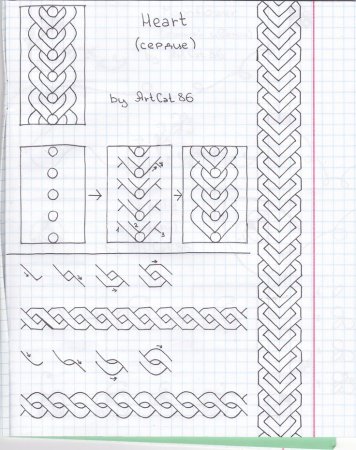 Орнамент на полях тетради