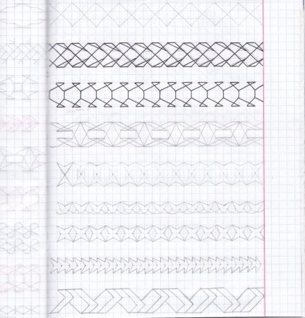 Узоры в тетради в клетку
