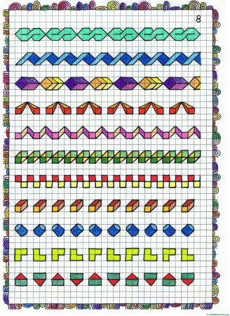 Узоры по клеточкам в тетра