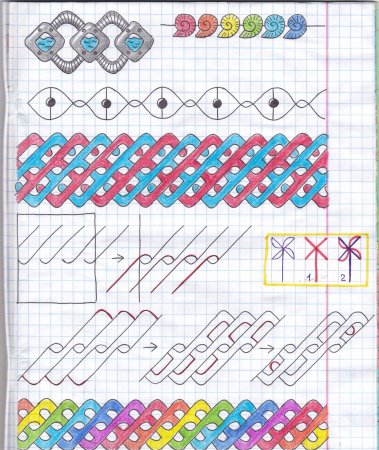 Узоры в тетрадку в клетку