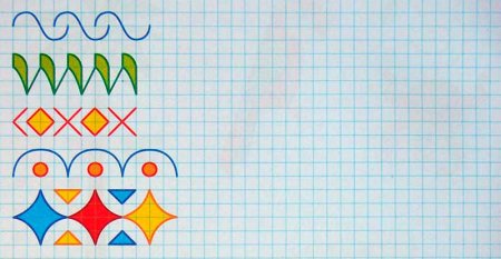 Срисуй узор по клеточкам