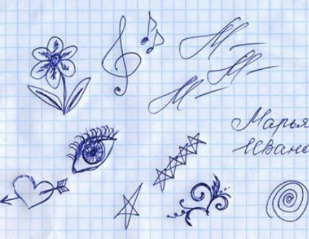 Зарисовки на полях тетради