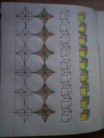 Косички в тетради