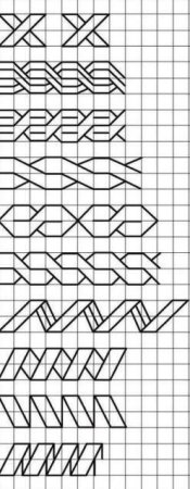 Узоры в тетради в клетку