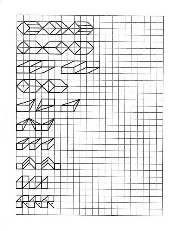 Узоры по клеточкам в тетради