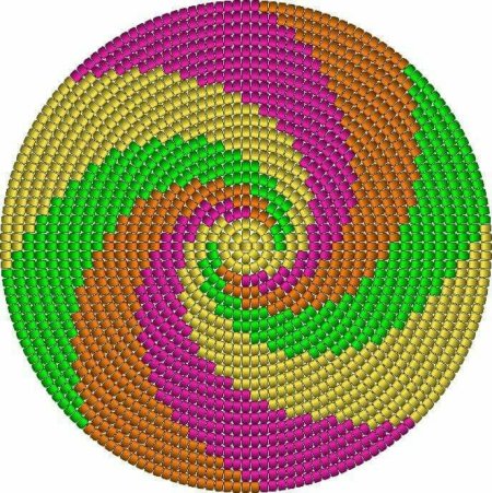 Круглый коврик спираль