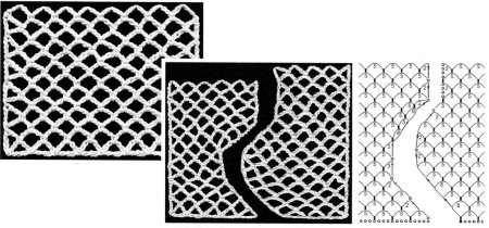 Косая сетка крючком