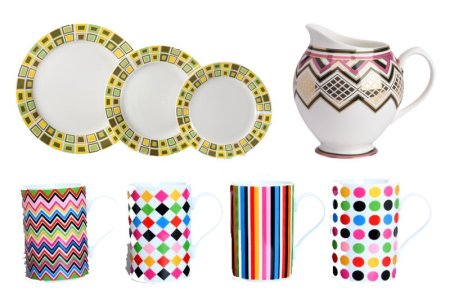 Посуда с геометрическими фигурами