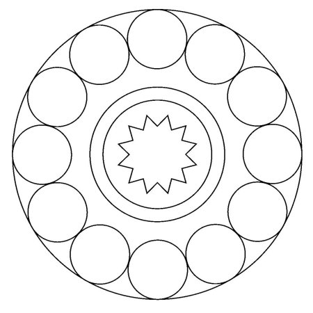 Декоративное рисование узор в круге