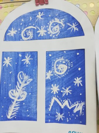 Узоры на окне рисование в подготовительной группе