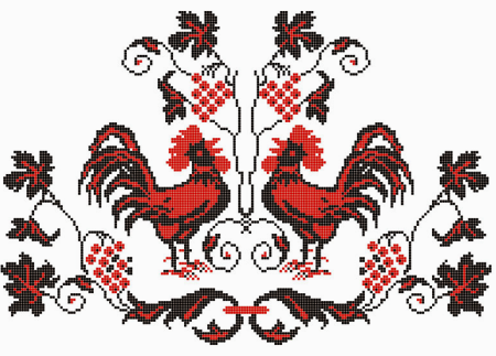 Зооморфный орнамент Кубанской вышивки