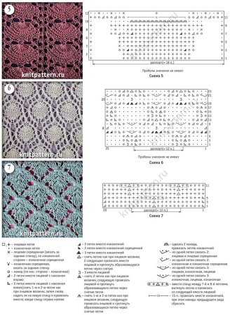 Схема вязания ажурных узоров спицами с описанием и схемами