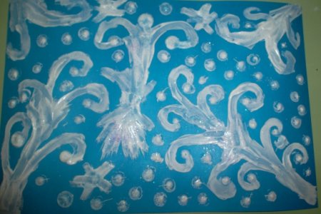 Рисование в детском саду зимние узоры