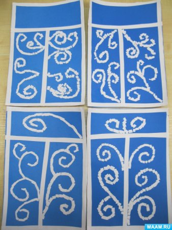 Рисование зимние узоры