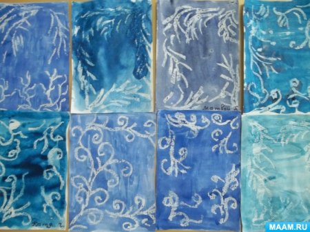 Рисование декоративное по мотивам кружевоплетения морозные узоры