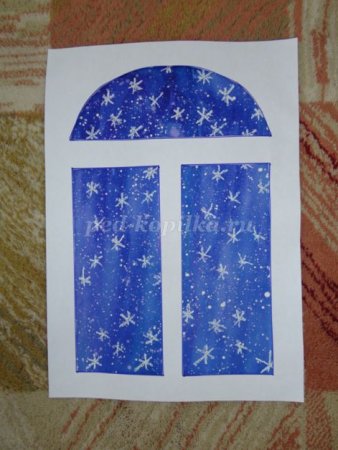 Рисование зимнее окно