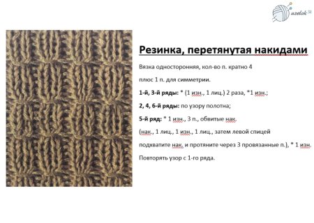 Рисунок для шарфа спицами схема