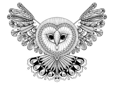 Раскраскаантистрес Сова