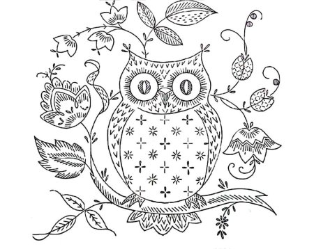 Сова трафарет
