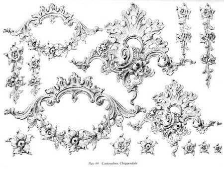 Орнамент в стиле рококо Рокайль