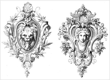 Узоры Барокко Ренессанс буазери