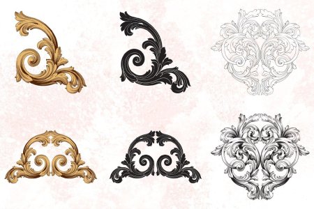 Растительный орнамент рококо