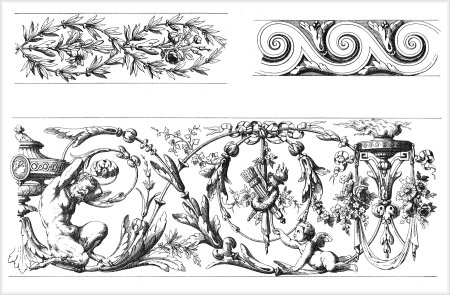 Акантовые листья в орнаменте эпохи Возрождения