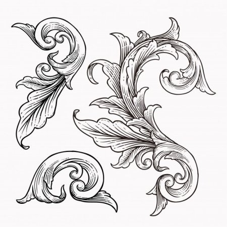 Узор в стиле Барокко легкий