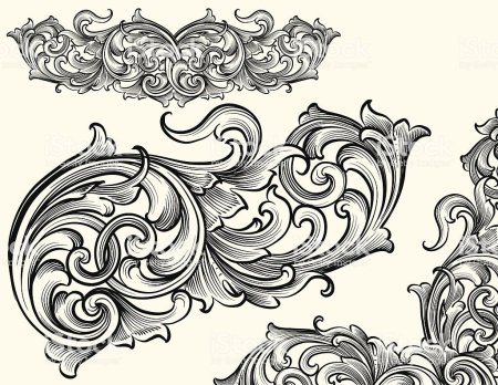 Акантовые листья в орнаменте эпохи Возрождения