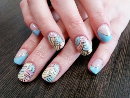 Маникюр с объемным рисунком