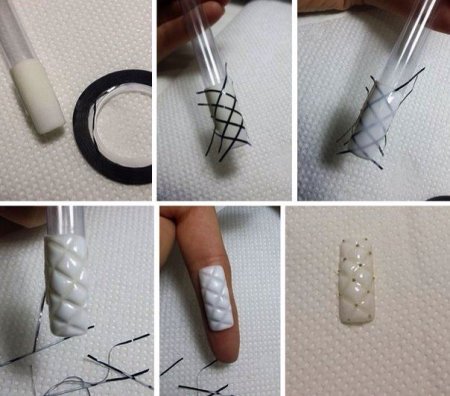 Как делать объемные рисунки на ногтях