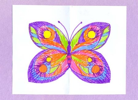 Рисование на тему бабочка