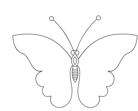 Бабочка раскраска для детей