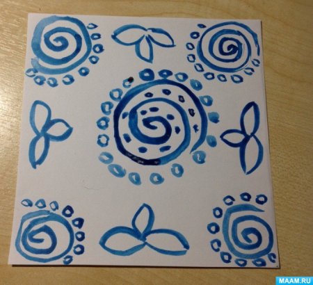 Декоративное рисование на квадрате