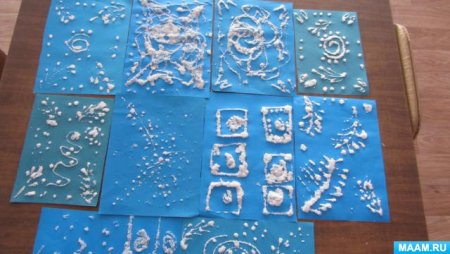 Рисование узоры на окне средняя группа