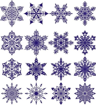 Орнамент снежинки