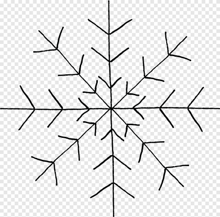 Линия из снежинок