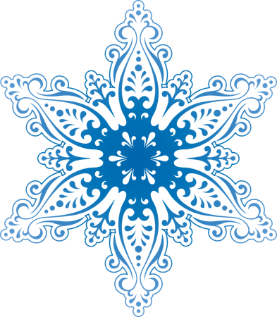 Снежинки цветные