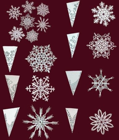 Снежинки из бумаги